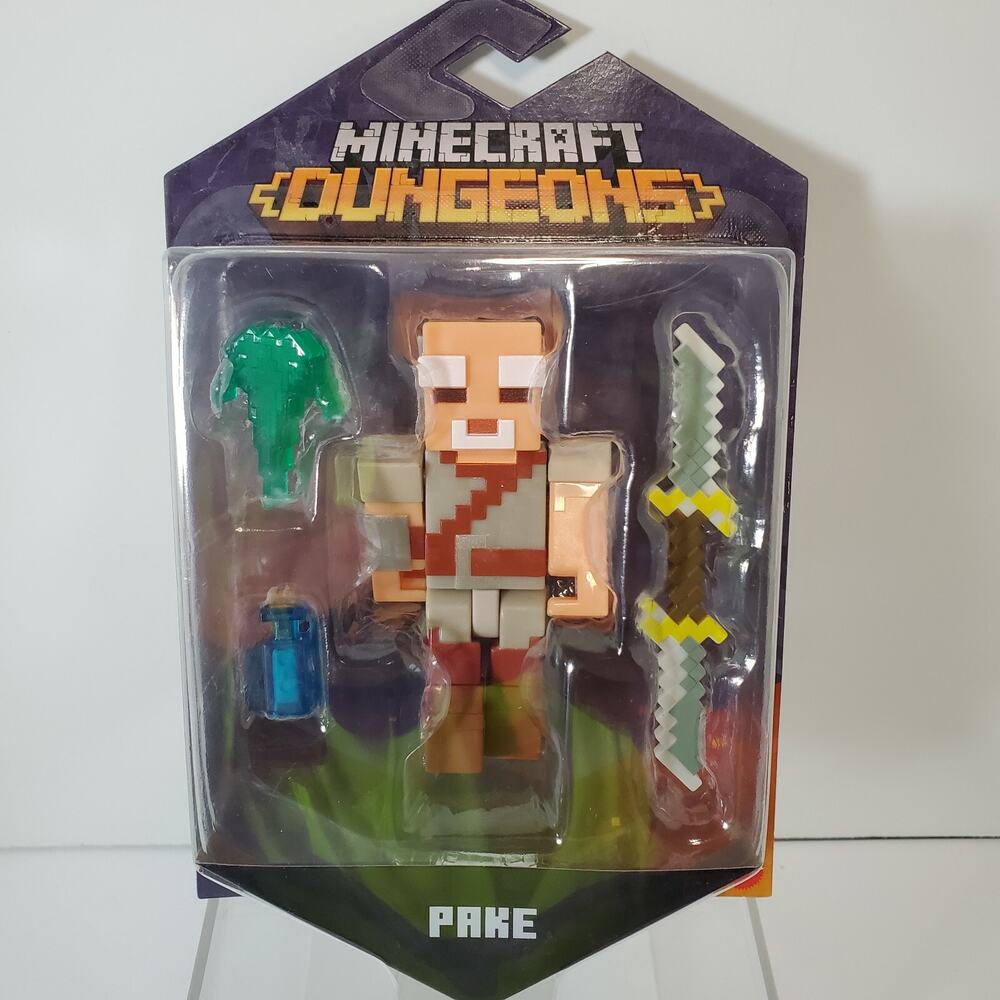 Minecraft PAKE Dungeons Action Figure Collectible Toy Accessories Double Sword